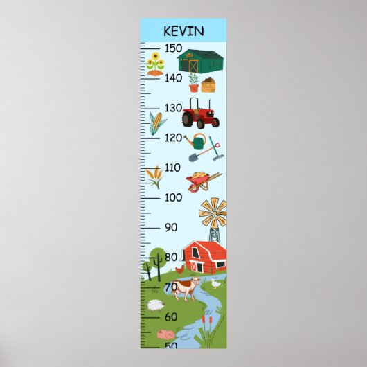 Poster Graphique de croissance agricole rustique (Devant)