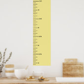 Poster Graphique de croissance Ajouter le nom de l'enfant (Cuisine)