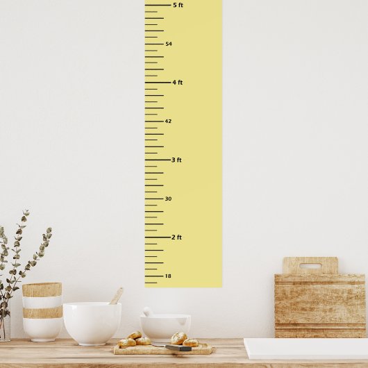 Poster Graphique de croissance Ajouter le nom de l'enfant (Cuisine)