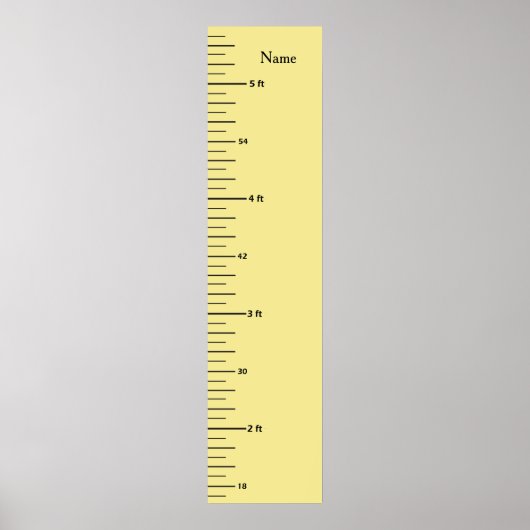 Poster Graphique de croissance Ajouter le nom de l'enfant (Devant)