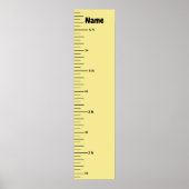 Poster Graphique de croissance Ajouter le nom de l'enfant (Devant)