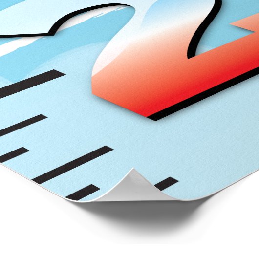 Poster Graphique de croissance bi-plan (Coin)