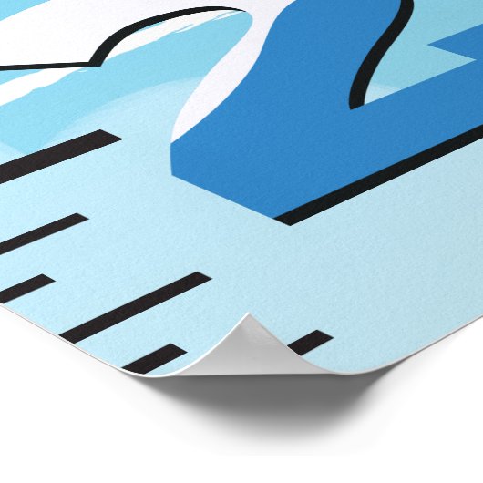 Poster Graphique de croissance bi-plan (Coin)