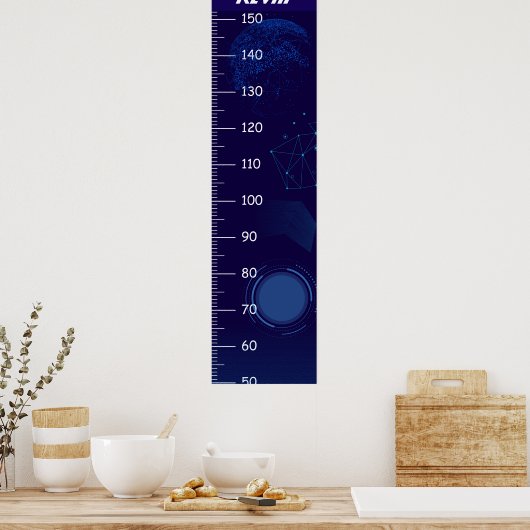 Poster Graphique de croissance bleu foncé (Cuisine)