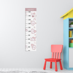 Poster Graphique de croissance Cute Cat Kawaii