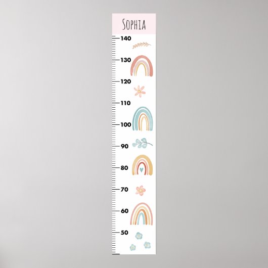 Poster Graphique de croissance de Boho Arc-en-ciel pour f (Devant)