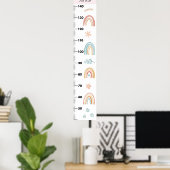 Poster Graphique de croissance de Boho Arc-en-ciel pour f (Bureau à domicile)