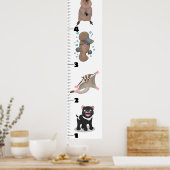 Poster Graphique de croissance de dessin animé d'animaux  (Cuisine)