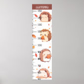 Poster Graphique de croissance de hérisson mignon (Devant)