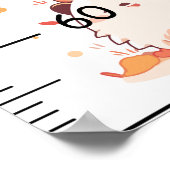 Poster Graphique de croissance de hérisson mignon (Coin)