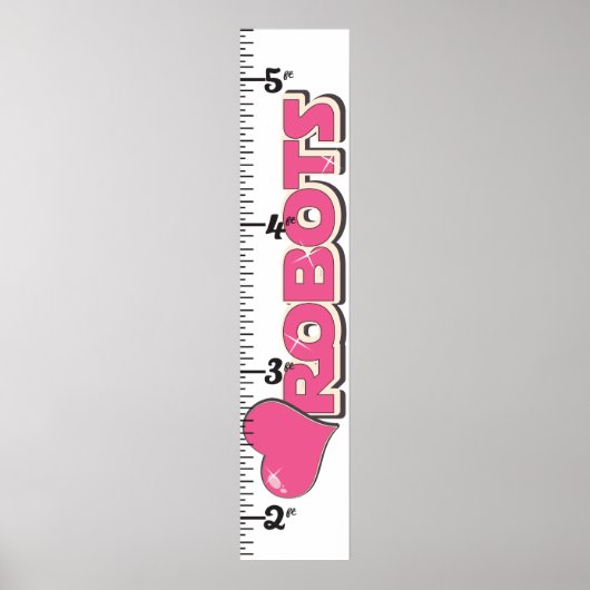Poster Graphique de croissance de I Love Robots (Devant)