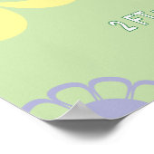 Poster Graphique de croissance de jolies fleurs (Coin)