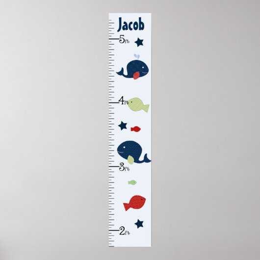 Poster Graphique de croissance de la baleine/poisson Jack (Devant)