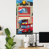 Poster Graphique de croissance de la caserne de pompiers (Bureau à domicile)