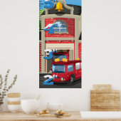 Poster Graphique de croissance de la caserne de pompiers (Cuisine)
