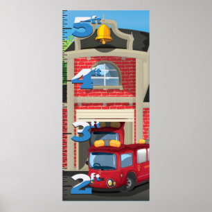 Poster Graphique de croissance de la caserne de pompiers