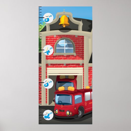 Poster Graphique de croissance de la caserne de pompiers (Devant)