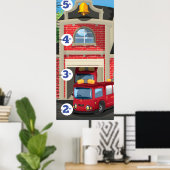 Poster Graphique de croissance de la caserne de pompiers (Bureau à domicile)