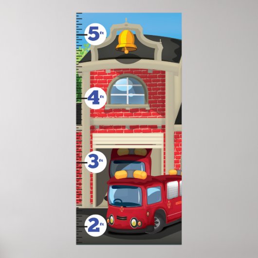 Poster Graphique de croissance de la caserne de pompiers (Devant)