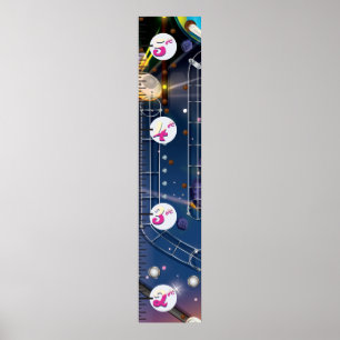Poster Graphique de croissance de la machine à flipper Su