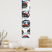 Poster Graphique de croissance de la police (Cuisine)