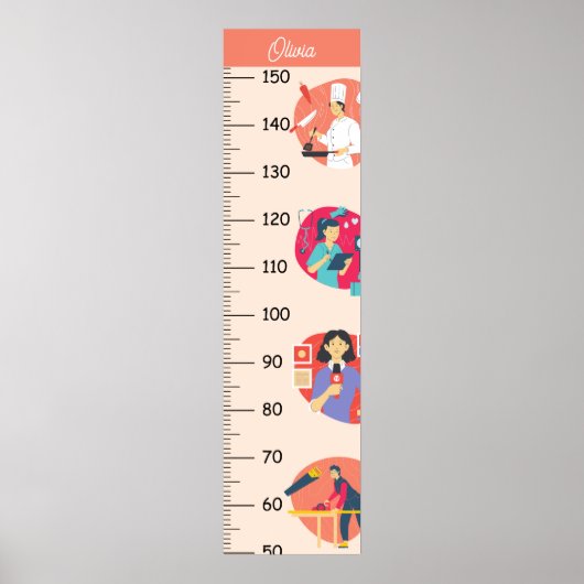 Poster Graphique de croissance de la profession Centimètr (Devant)