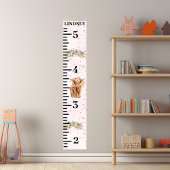 Poster Graphique de croissance de la vache blanche rose