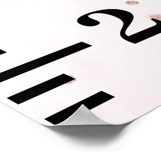 Poster Graphique de croissance de la vache blanche rose (Coin)