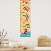 Poster Graphique de croissance de l'activité de plage (Cuisine)