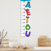 Poster Graphique de croissance de l'Aplhabet (Cuisine)