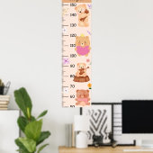 Poster Graphique de croissance de l'ours mignon pour les (Bureau à domicile)