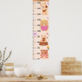 Poster Graphique de croissance de l'ours mignon pour les (Cuisine)