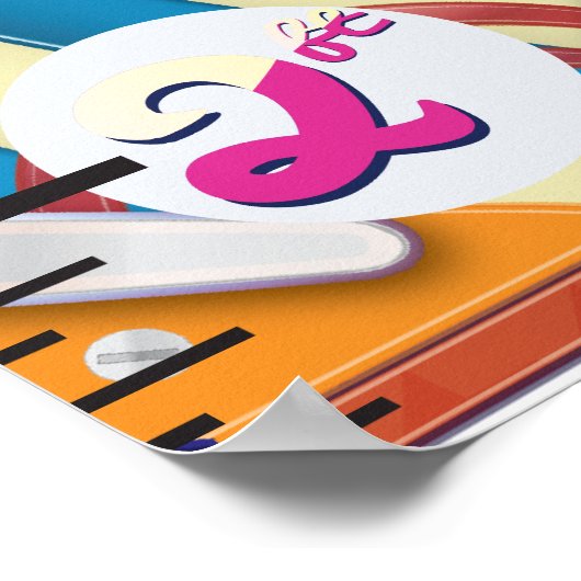 Poster Graphique de croissance de machine à bascule. (Coin)