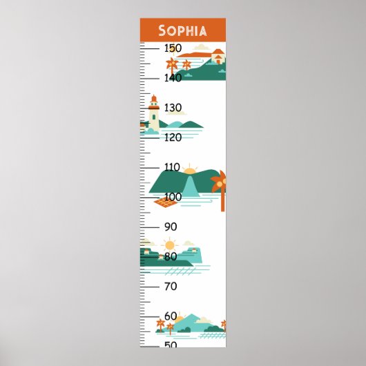 Poster Graphique de croissance de référence plat (Devant)