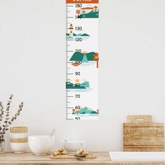 Poster Graphique de croissance de référence plat (Cuisine)