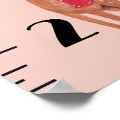 Poster Graphique de croissance des animaux de bois mignon (Coin)