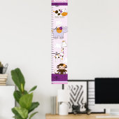 Poster Graphique de croissance des animaux de fille pourp (Bureau à domicile)