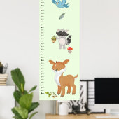 Poster Graphique de croissance des animaux forestiers (Bureau à domicile)