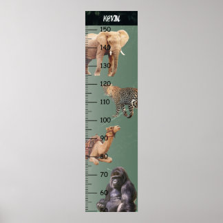 Poster Graphique de croissance des animaux sauvages