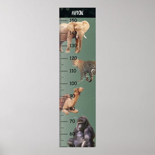 Poster Graphique de croissance des animaux sauvages (Devant)