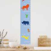 Poster Graphique de croissance des animaux sauvages (Cuisine)