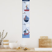 Poster Graphique de croissance des bateaux à voile, nauti (Cuisine)