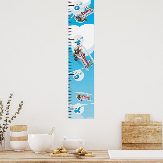 Poster Graphique de croissance des bi-aéronefs (Cuisine)