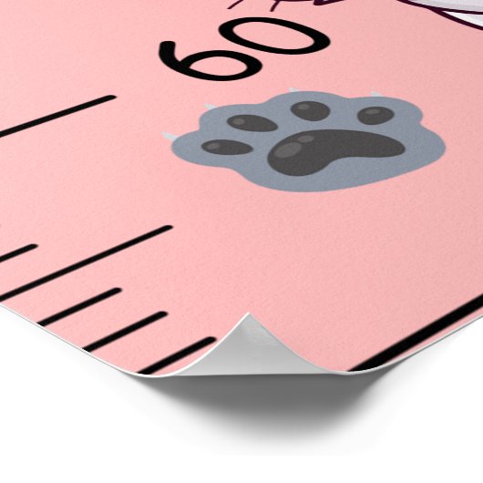 Poster Graphique de croissance des chats mignons (Coin)