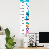 Poster Graphique de croissance des dinosaures mignons (Bureau à domicile)