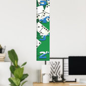 Poster Graphique de croissance des dominos. (Bureau à domicile)