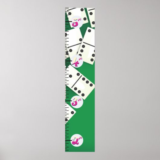 Poster Graphique de croissance des dominos. (Devant)