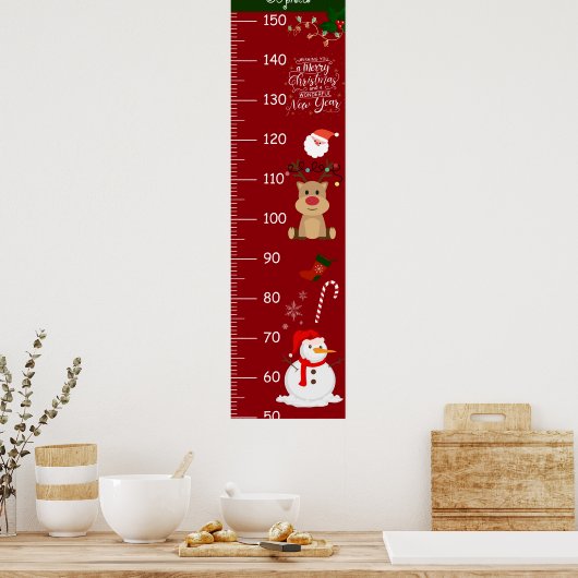 Poster Graphique de croissance des éléments de Noël (Cuisine)