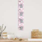 Poster Graphique de croissance des éléphants de fille N'i (Cuisine)