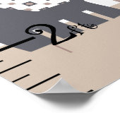 Poster Graphique de croissance des éléphants gris et bron (Coin)